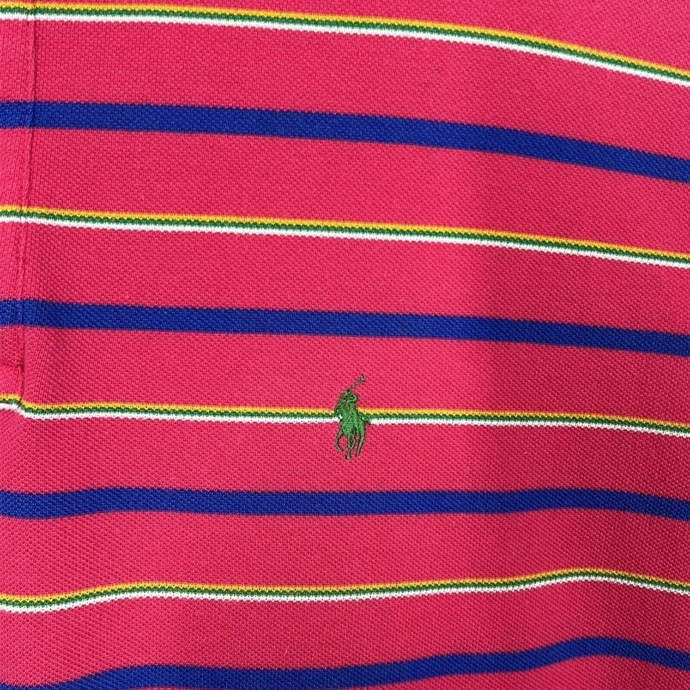 Polo Ralph Lauren Shirt Adult XL Striped Maroon White Golf  Rugby Mens XL - Picture 6 of 10